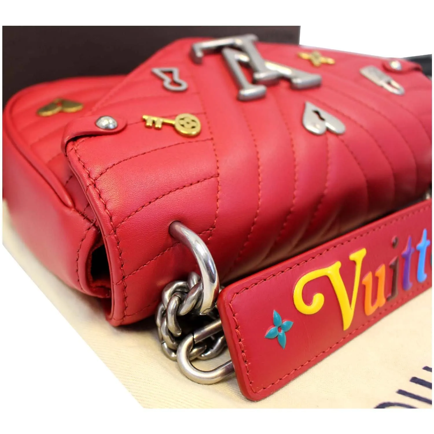 LOUIS VUITTON Love Lock New Wave PM Chain Shoulder Bag