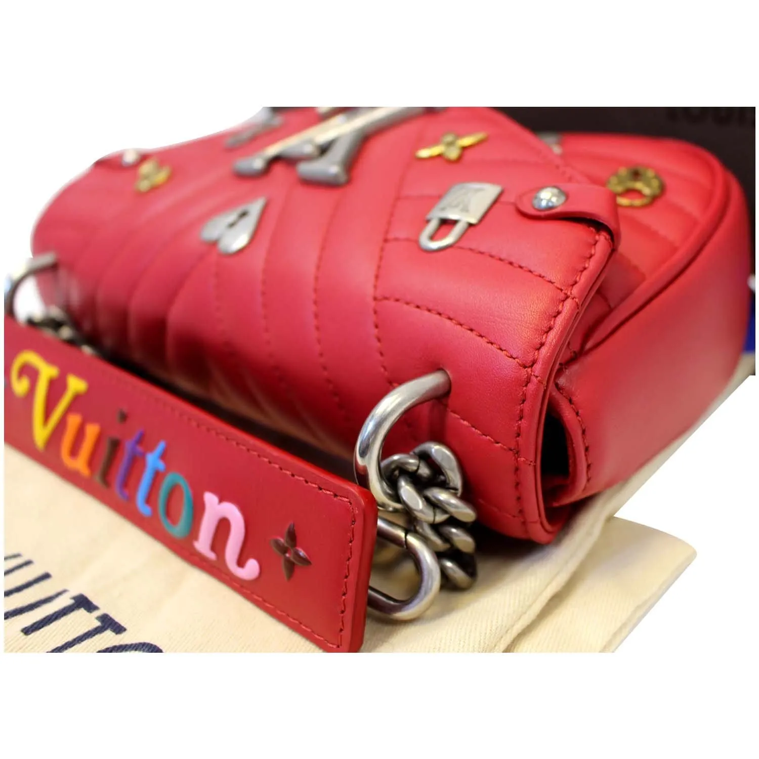 LOUIS VUITTON Love Lock New Wave PM Chain Shoulder Bag