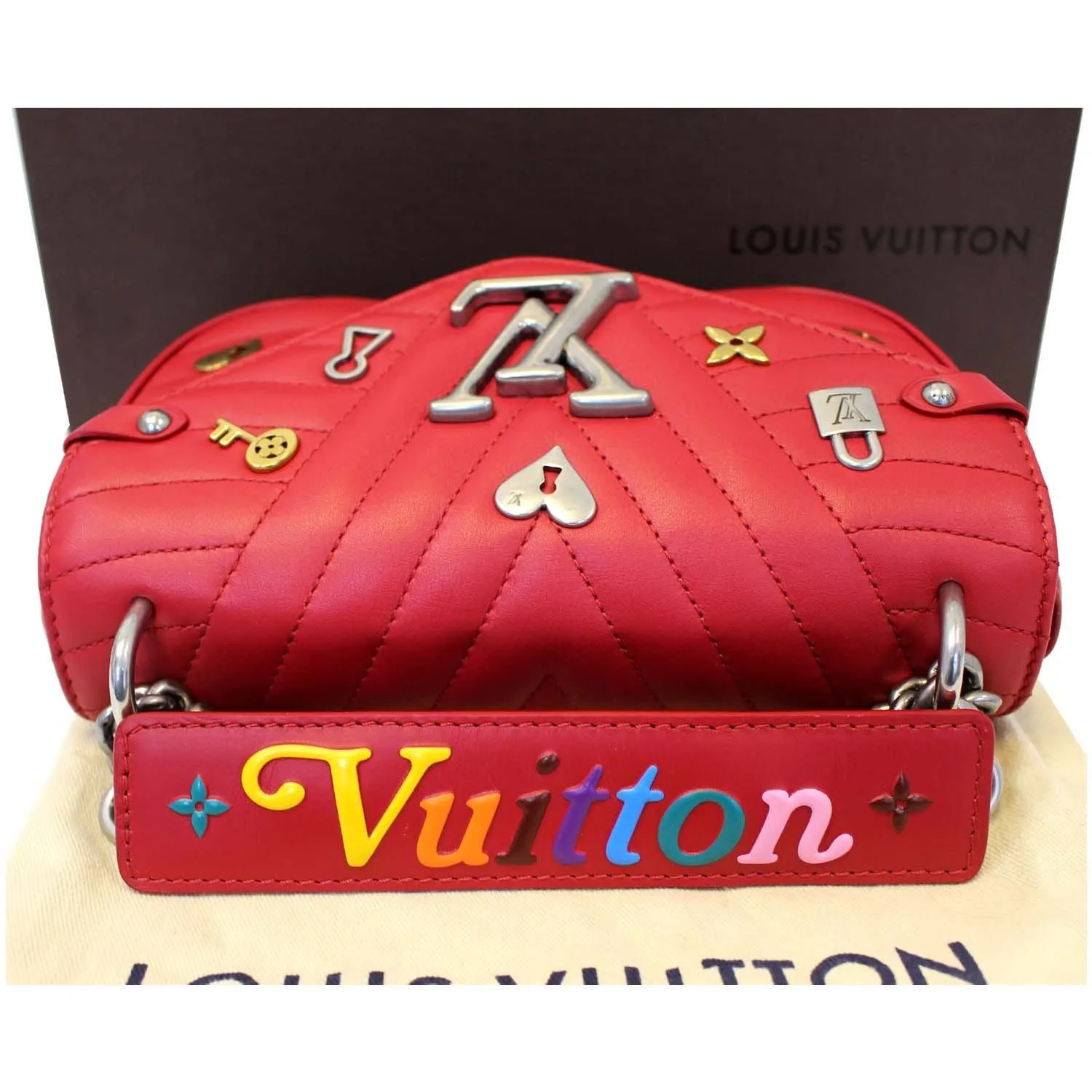 LOUIS VUITTON Love Lock New Wave PM Chain Shoulder Bag