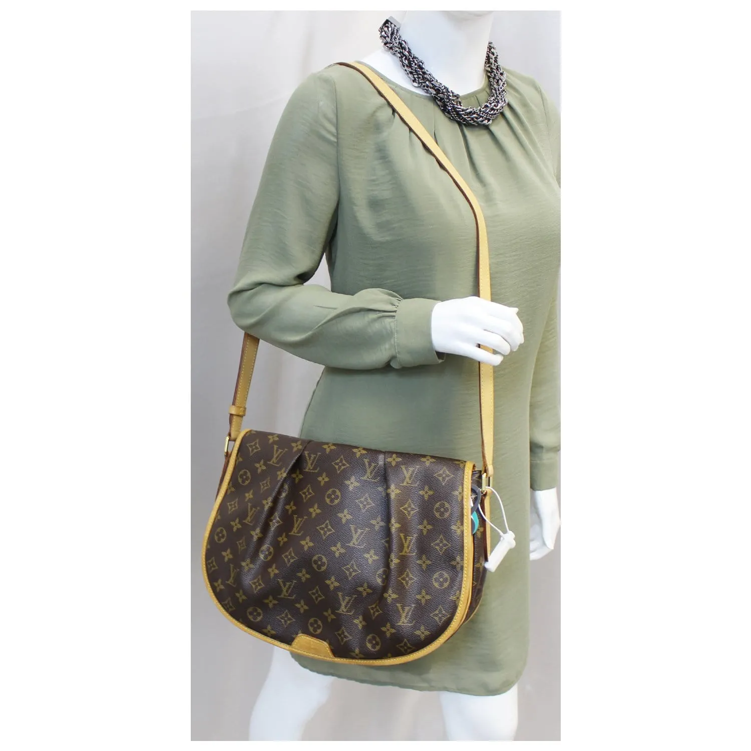 LOUIS VUITTON Menilmontant MM Monogram Canvas Crossbody Bag