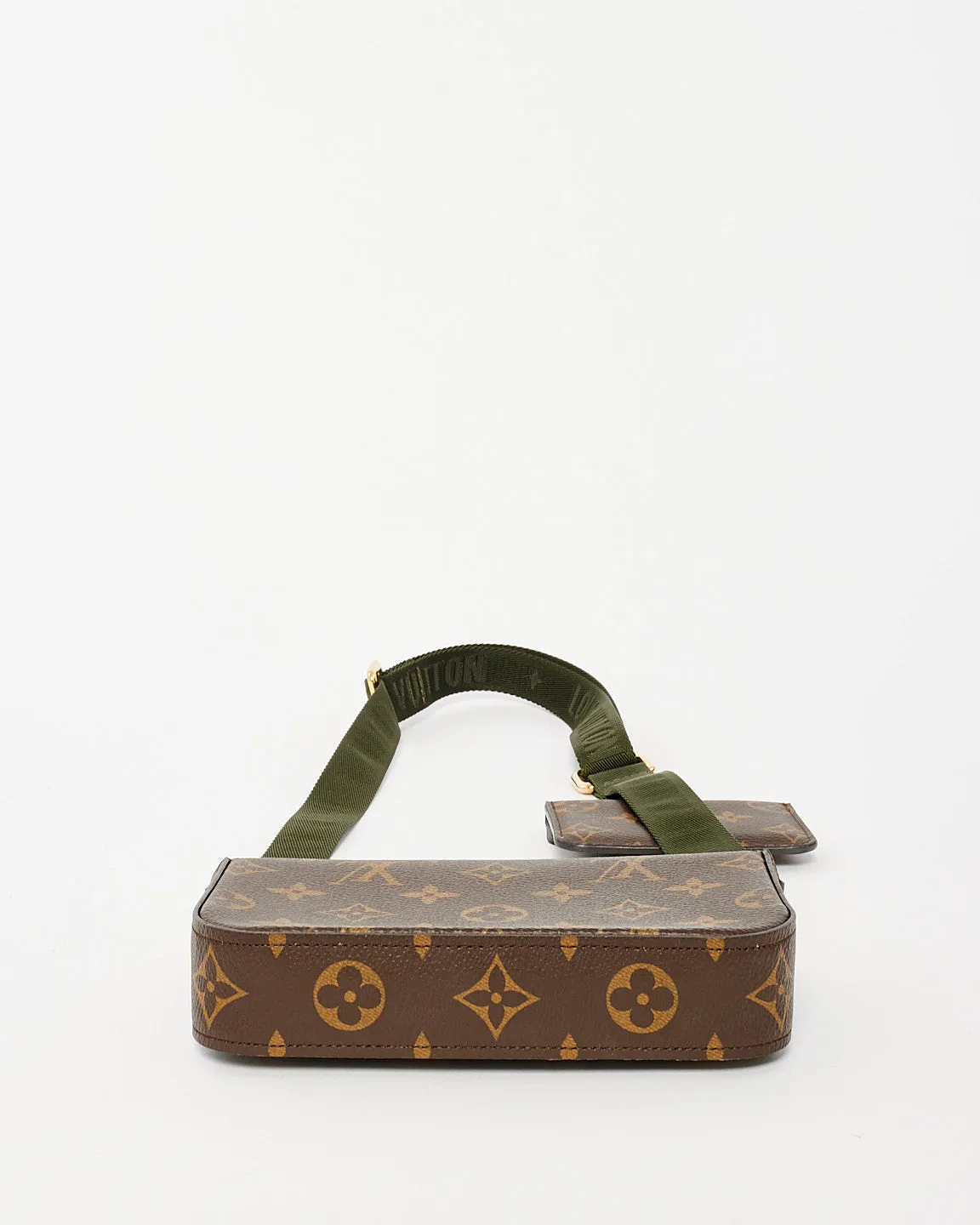 Louis Vuitton Monogram Canvas Félicie Strap & Go Crossbody with Khaki Strap