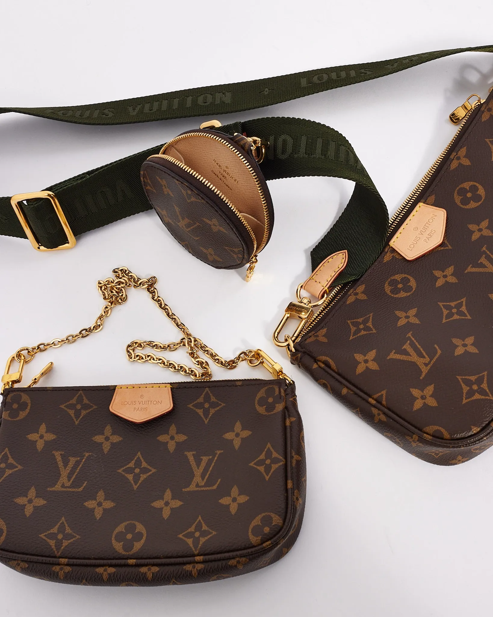 Louis Vuitton Monogram Canvas Green Multi Pochette Accessoire