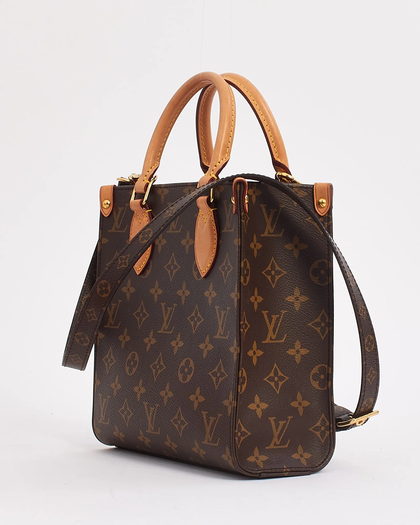 Louis Vuitton Monogram Canvas Sac Plat BB with Strap