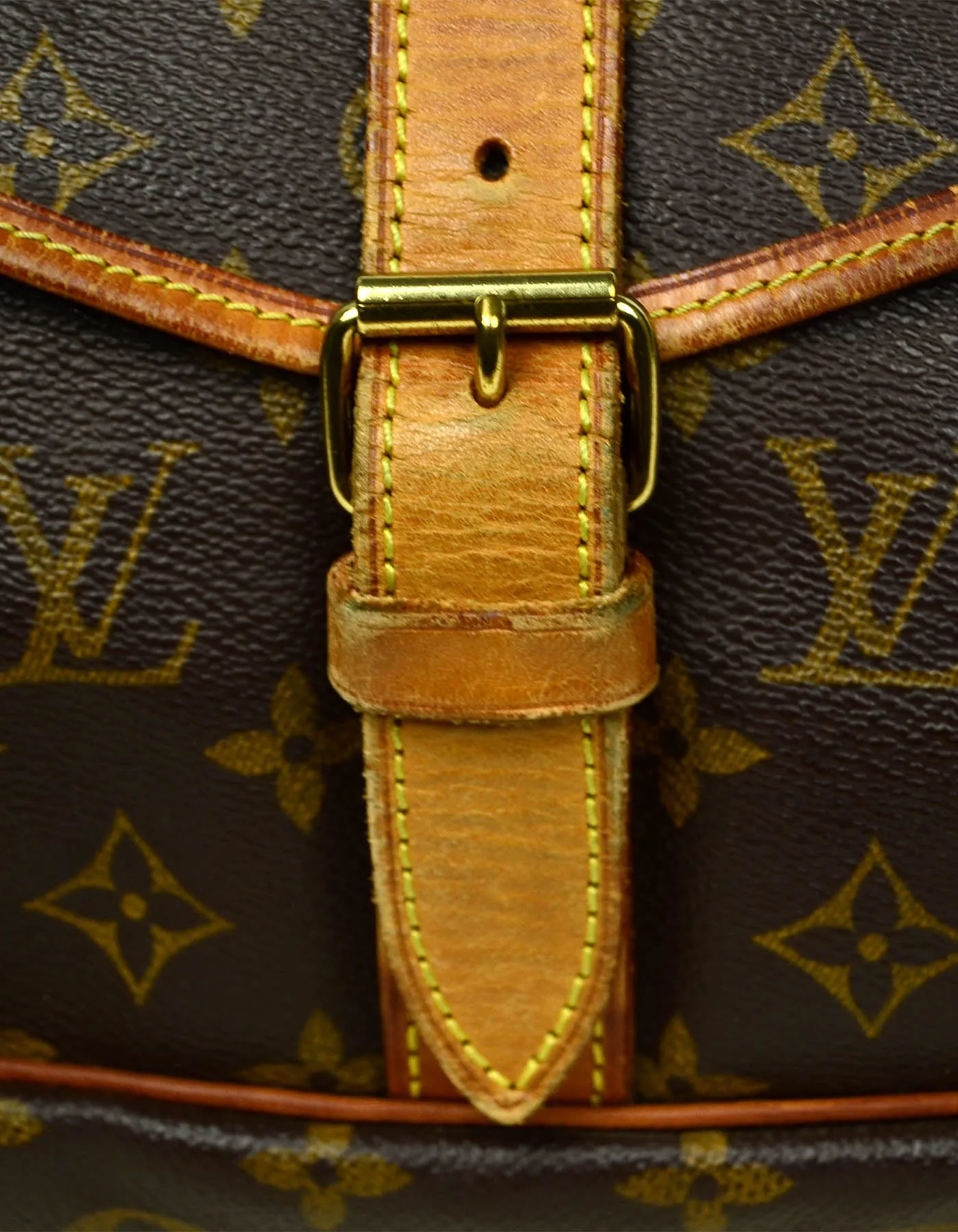Louis Vuitton Monogram Saumur 35 Double Saddle Messenger Bag