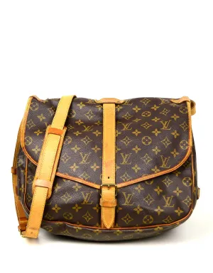 Louis Vuitton Monogram Saumur 35 Double Saddle Messenger Bag