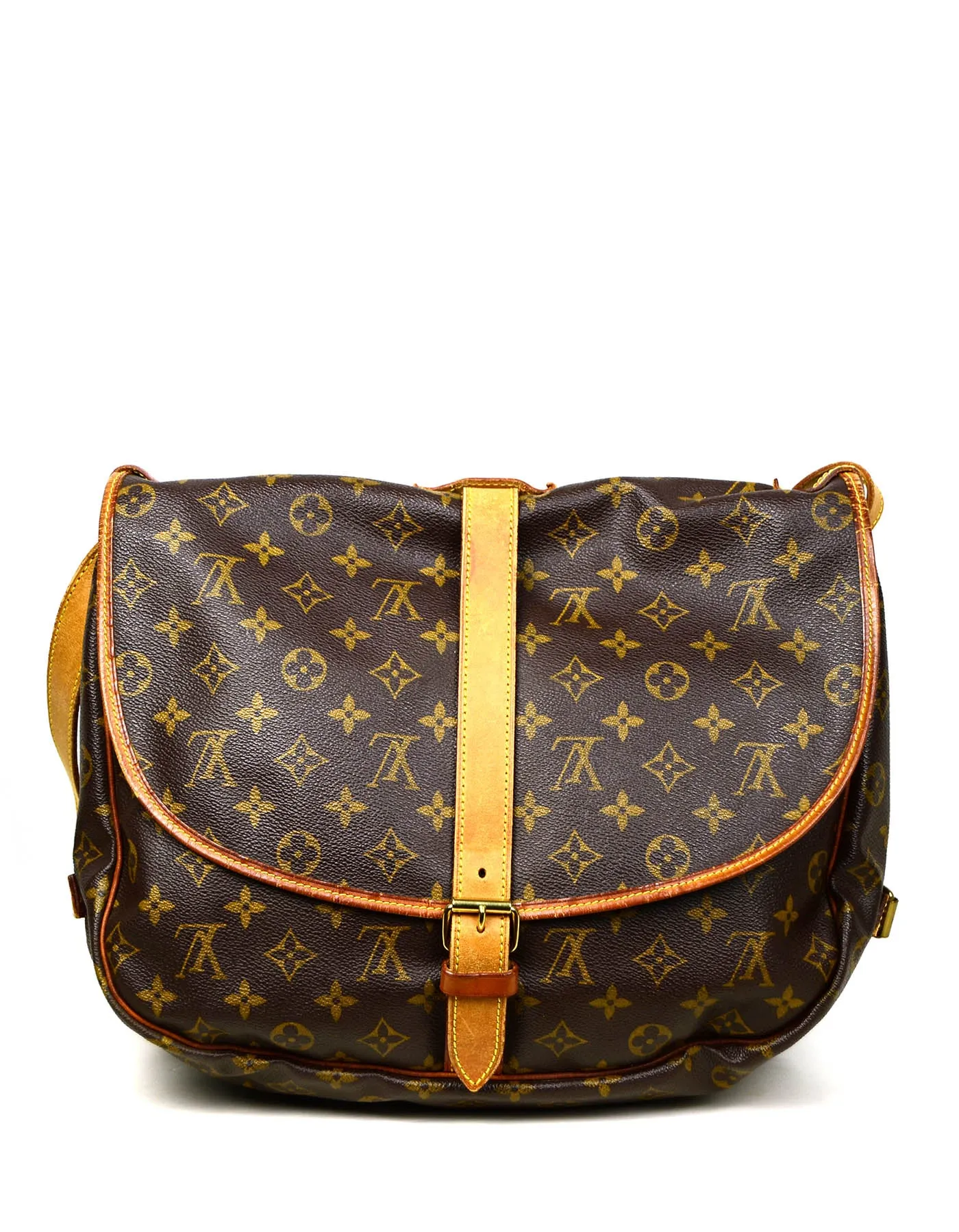Louis Vuitton Monogram Saumur 35 Double Saddle Messenger Bag