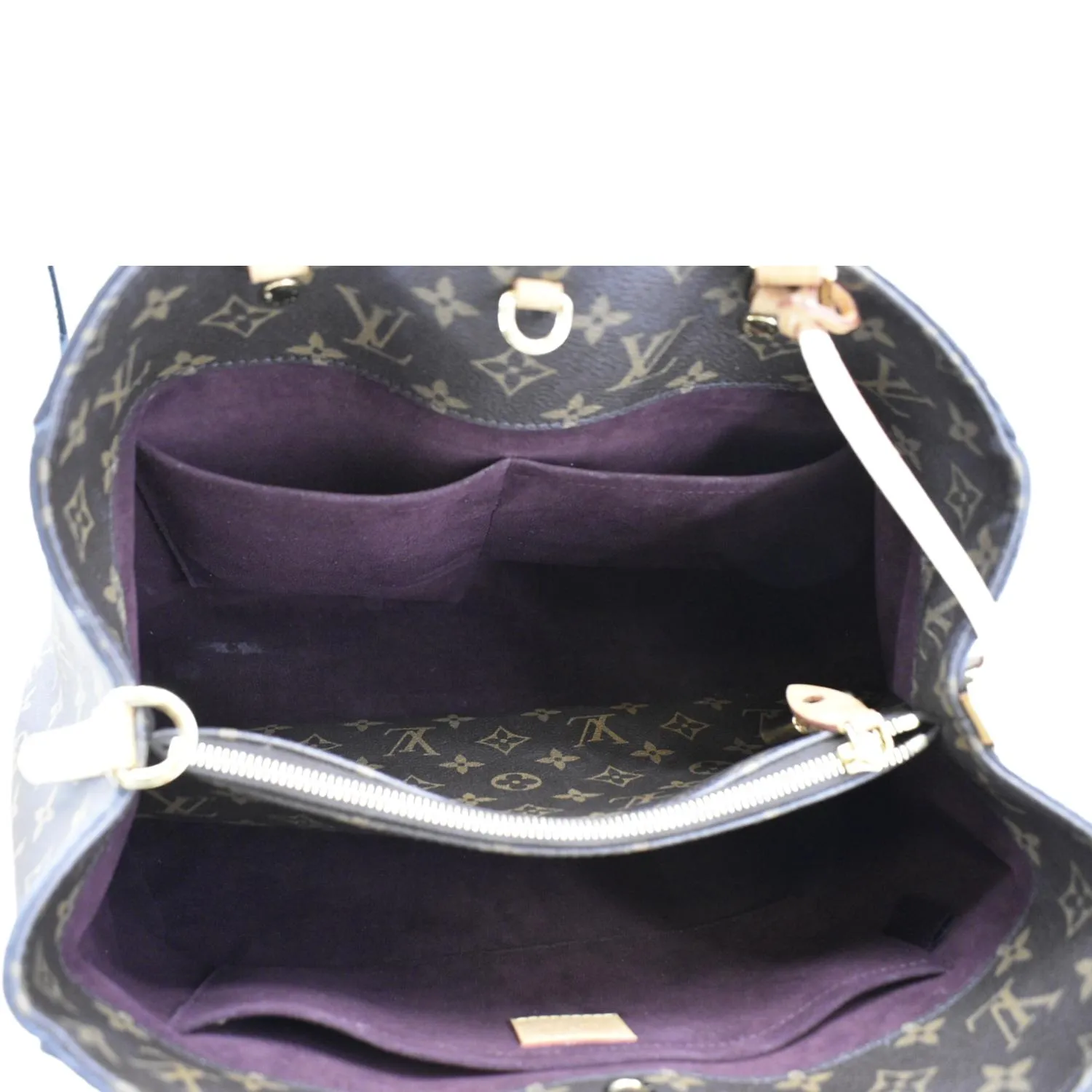 LOUIS VUITTON Montaigne GM Monogram Canvas Shoulder Bag Brown