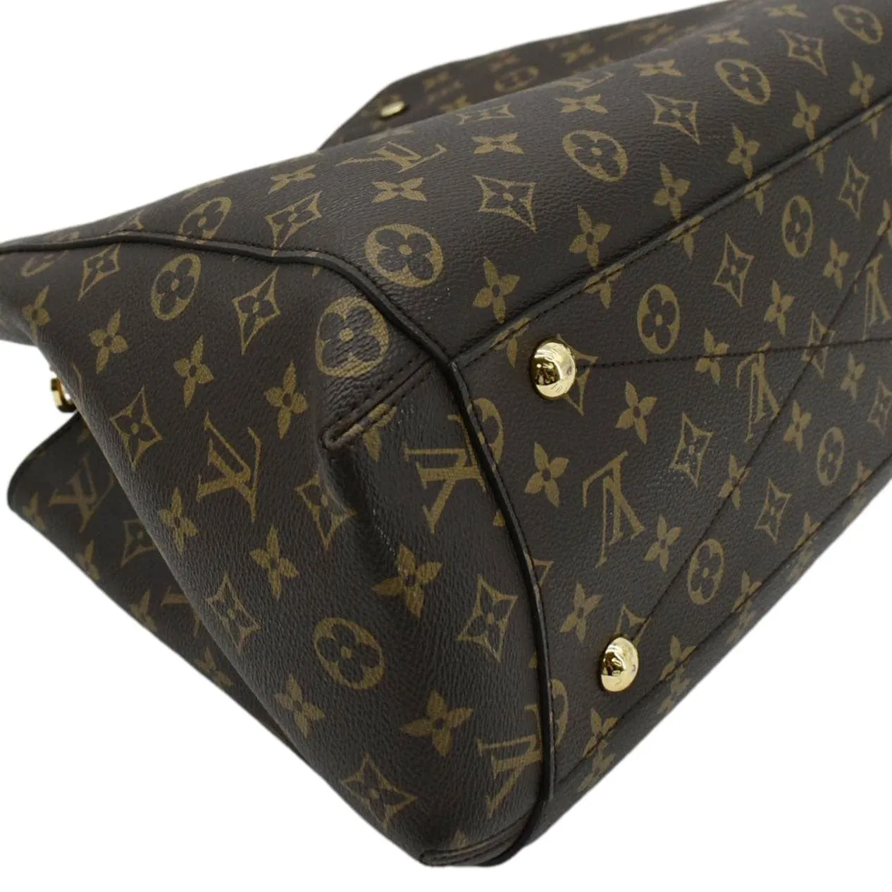 LOUIS VUITTON Montaigne GM Monogram Canvas Shoulder Bag Brown