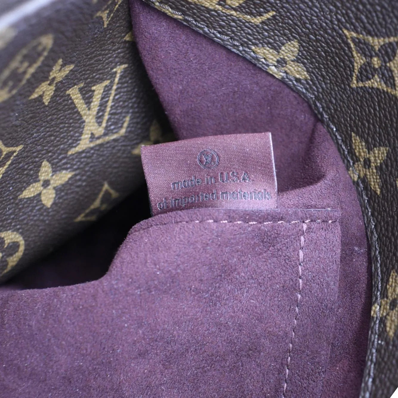 LOUIS VUITTON Montaigne GM Monogram Canvas Shoulder Bag Brown