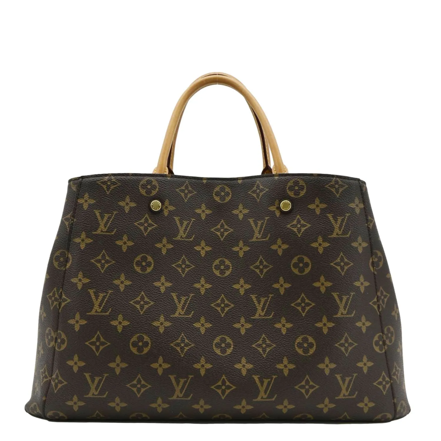LOUIS VUITTON Montaigne GM Monogram Canvas Shoulder Bag Brown