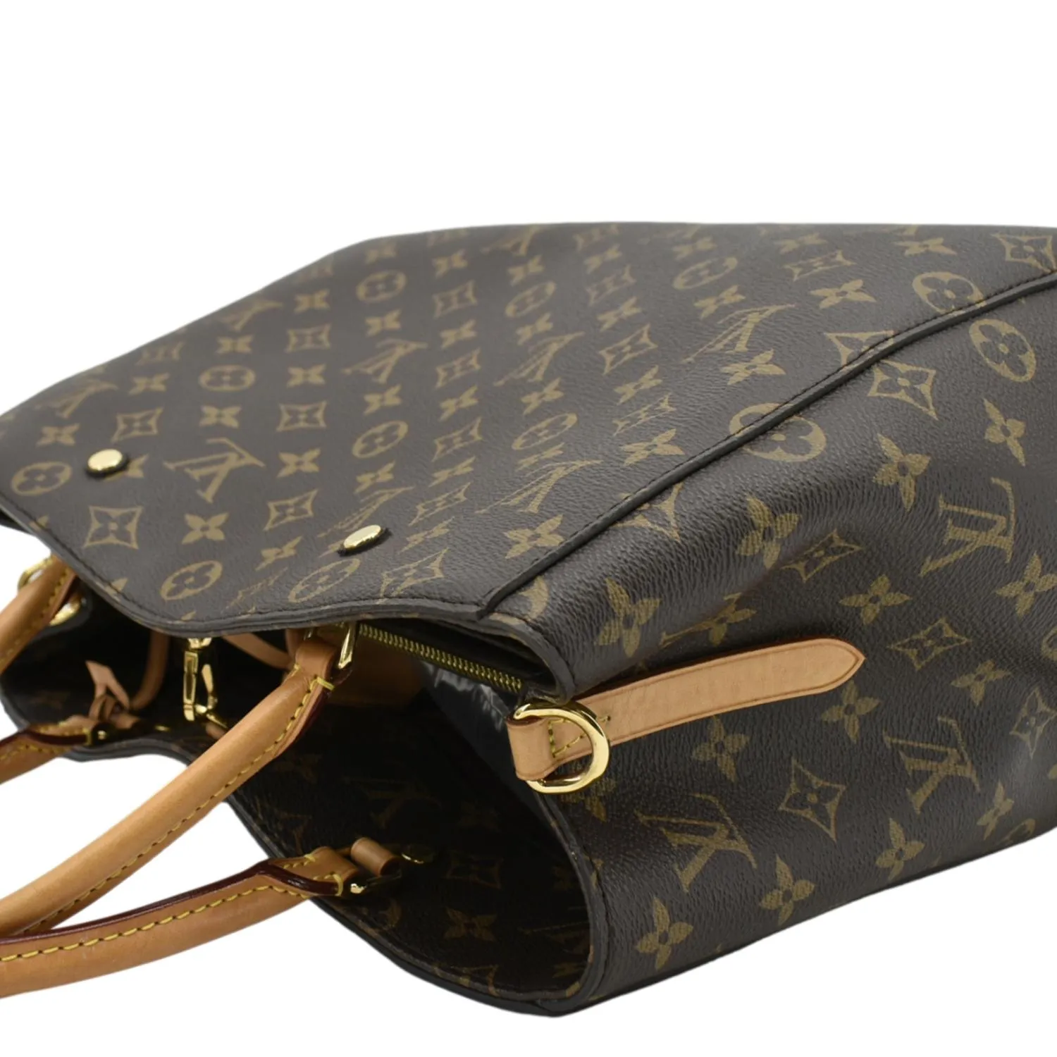 LOUIS VUITTON Montaigne GM Monogram Canvas Shoulder Bag Brown