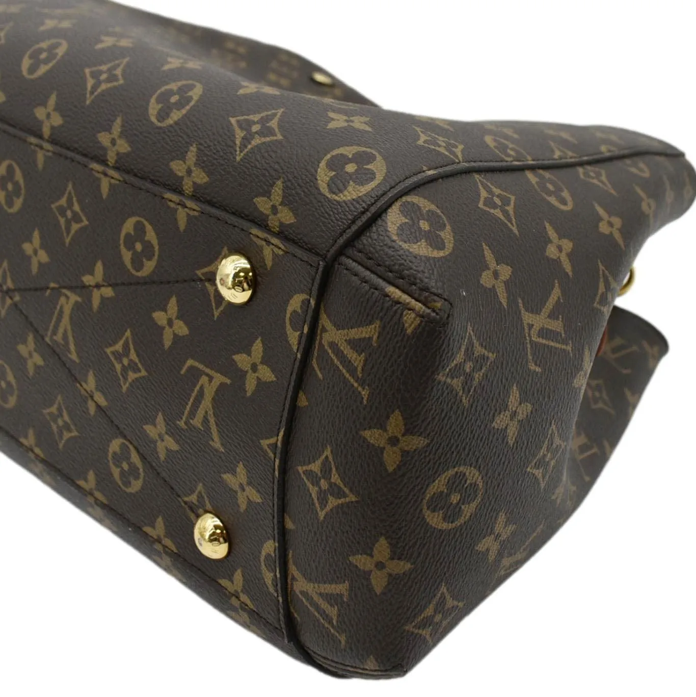 LOUIS VUITTON Montaigne GM Monogram Canvas Shoulder Bag Brown