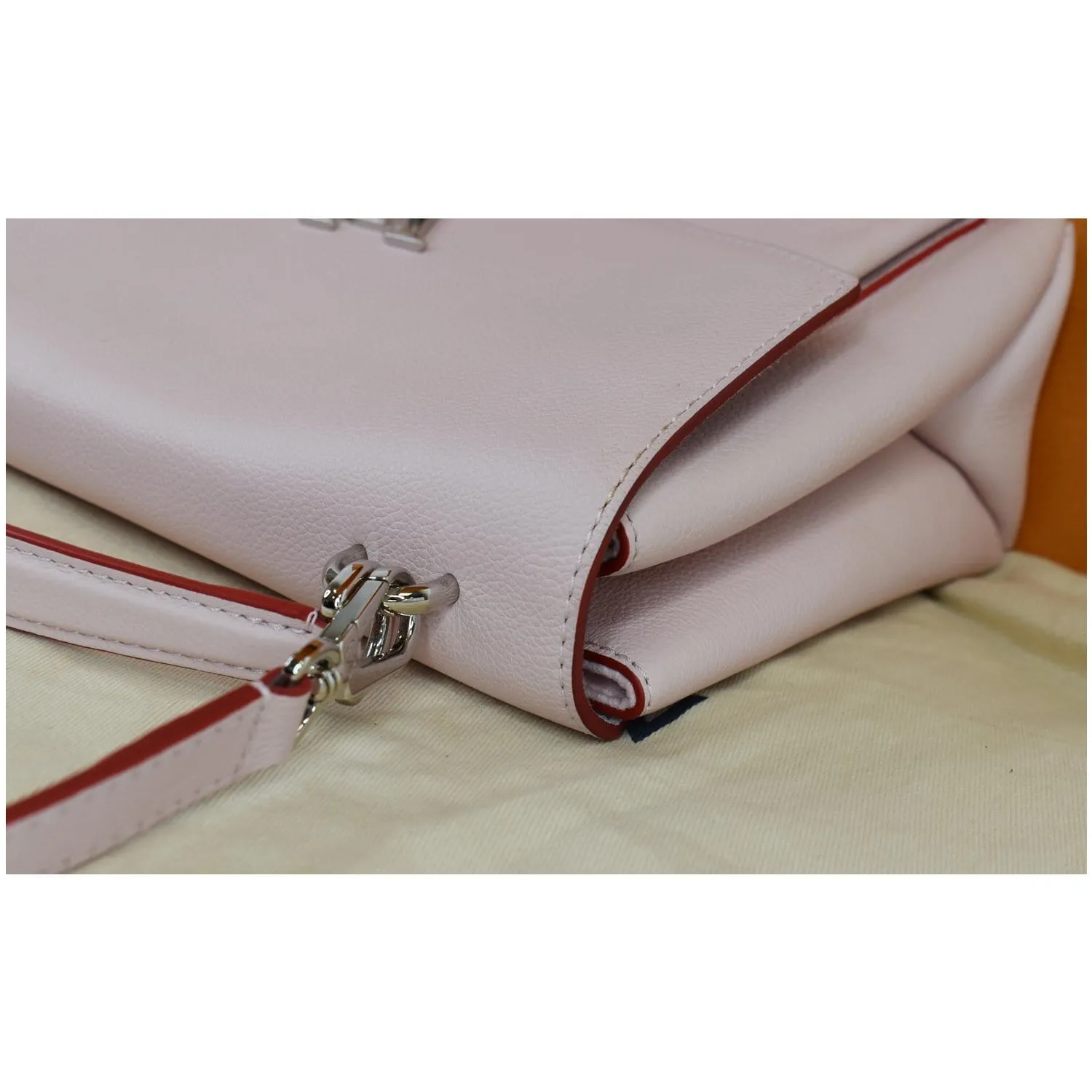LOUIS VUITTON Mylockme Leather Crossbody Bag Pink