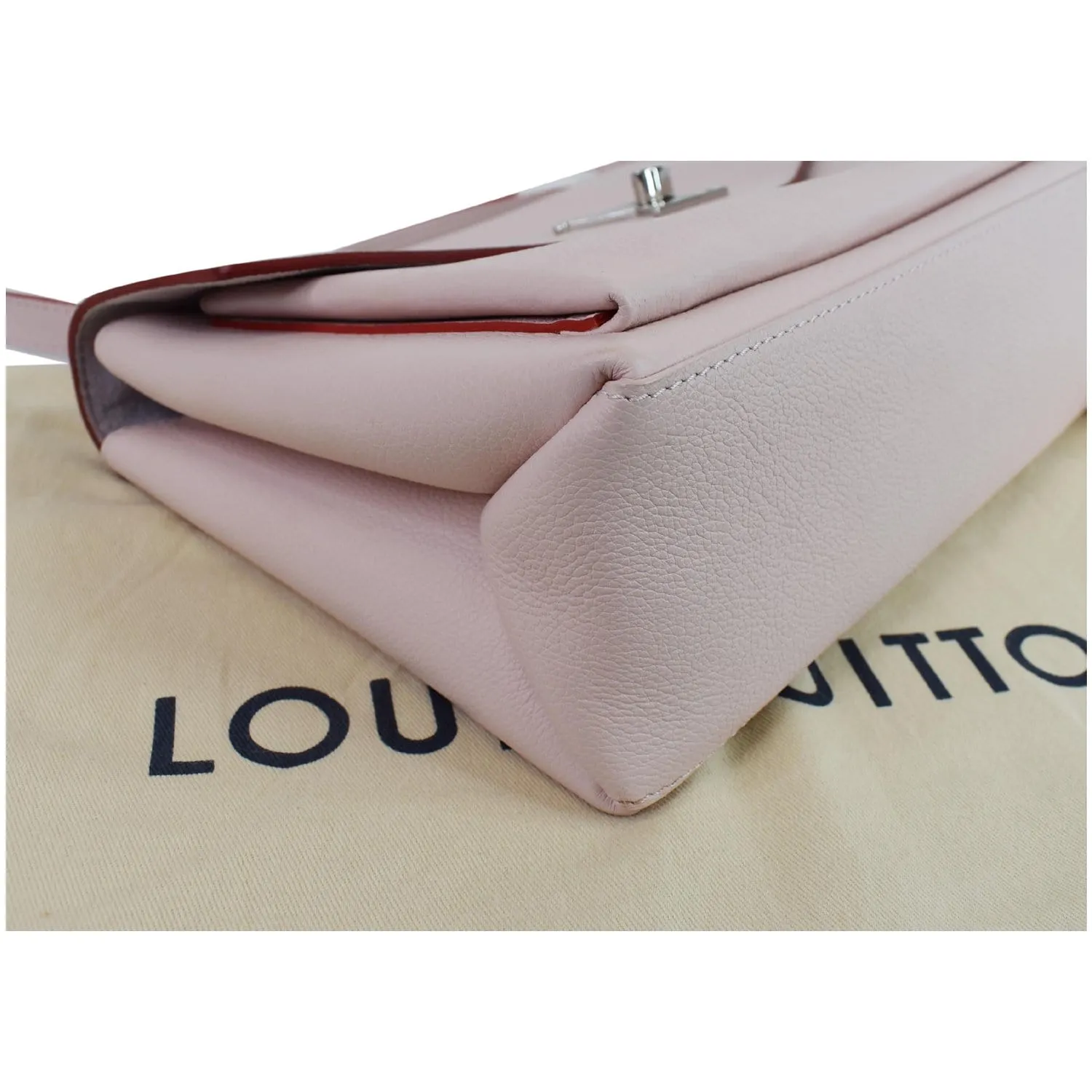 LOUIS VUITTON Mylockme Leather Crossbody Bag Pink