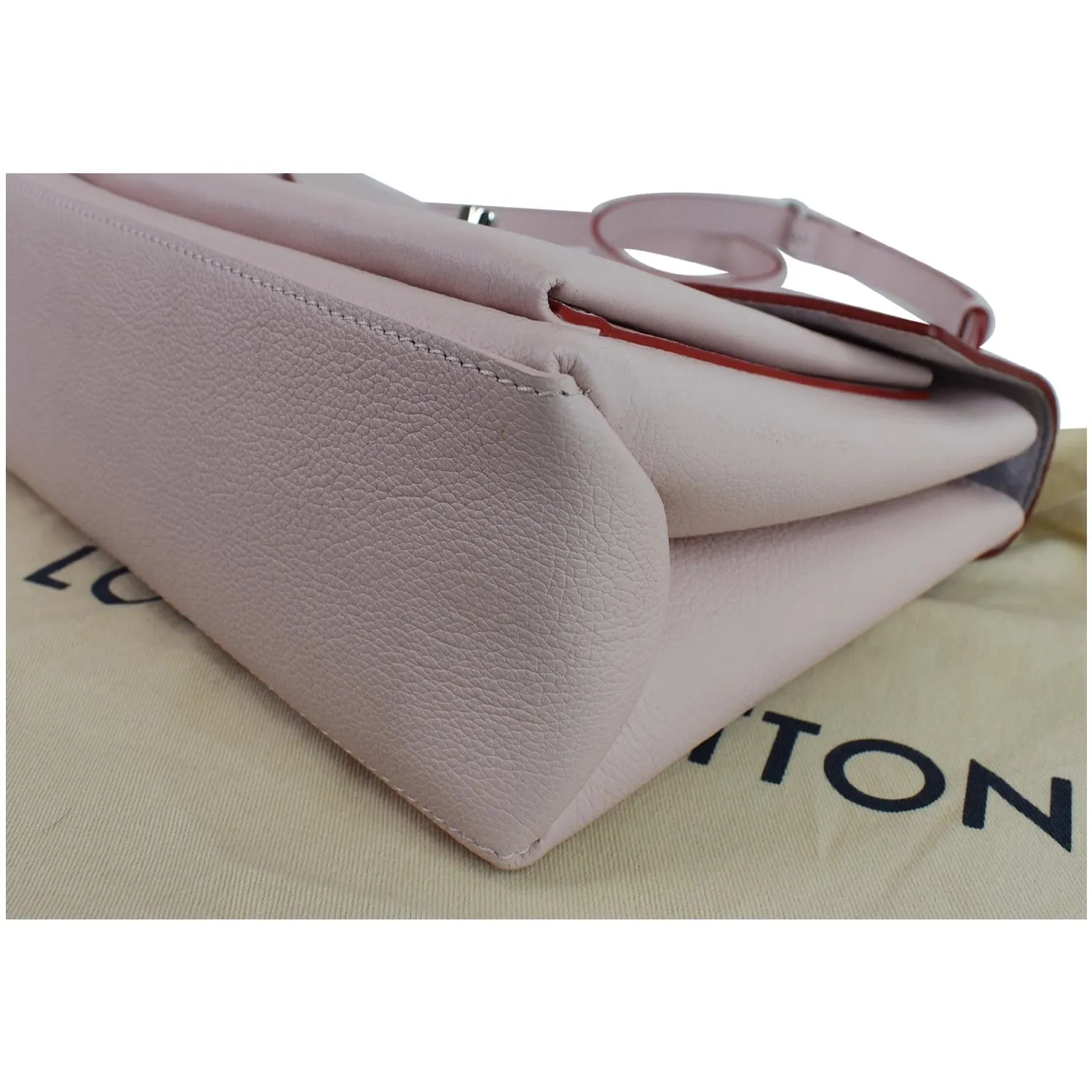 LOUIS VUITTON Mylockme Leather Crossbody Bag Pink