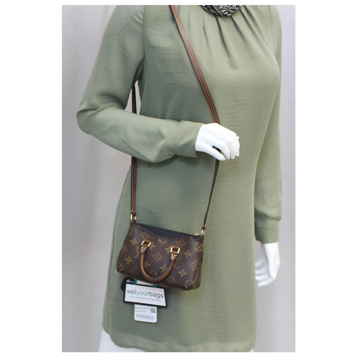 LOUIS VUITTON Nano Pallas Monogram Canvas Shoulder Crossbody Bag - 20% OFF