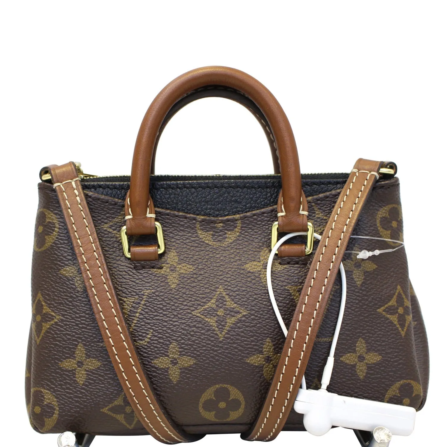 LOUIS VUITTON Nano Pallas Monogram Canvas Shoulder Crossbody Bag - 20% OFF