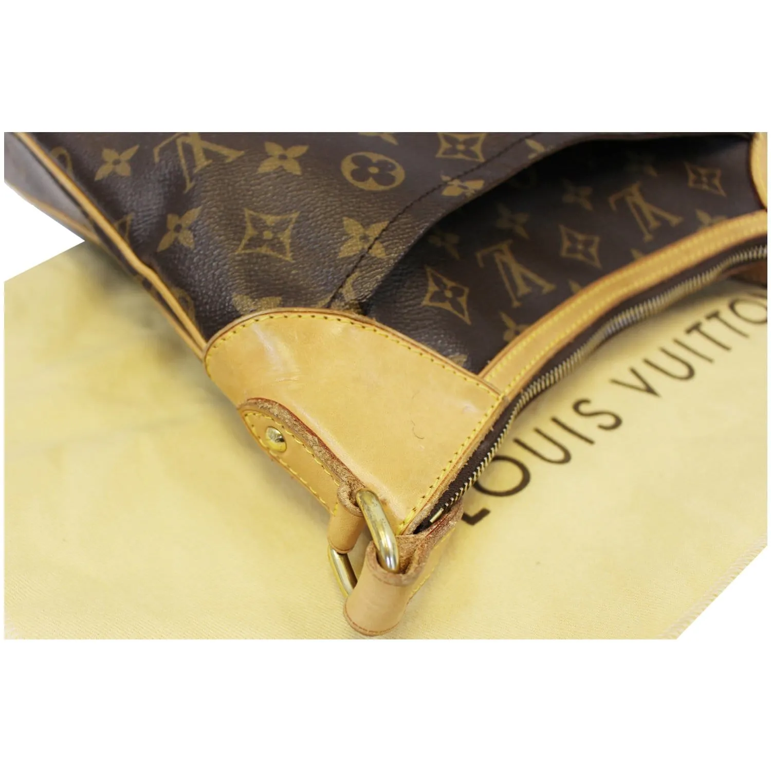 LOUIS VUITTON Odeon MM Monogram Canvas Shoulder Crossbody Bag Brown
