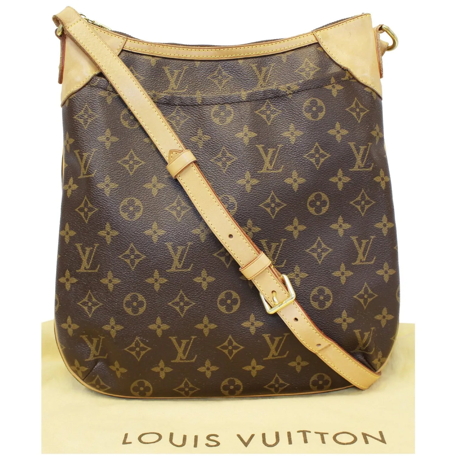 LOUIS VUITTON Odeon MM Monogram Canvas Shoulder Crossbody Bag Brown