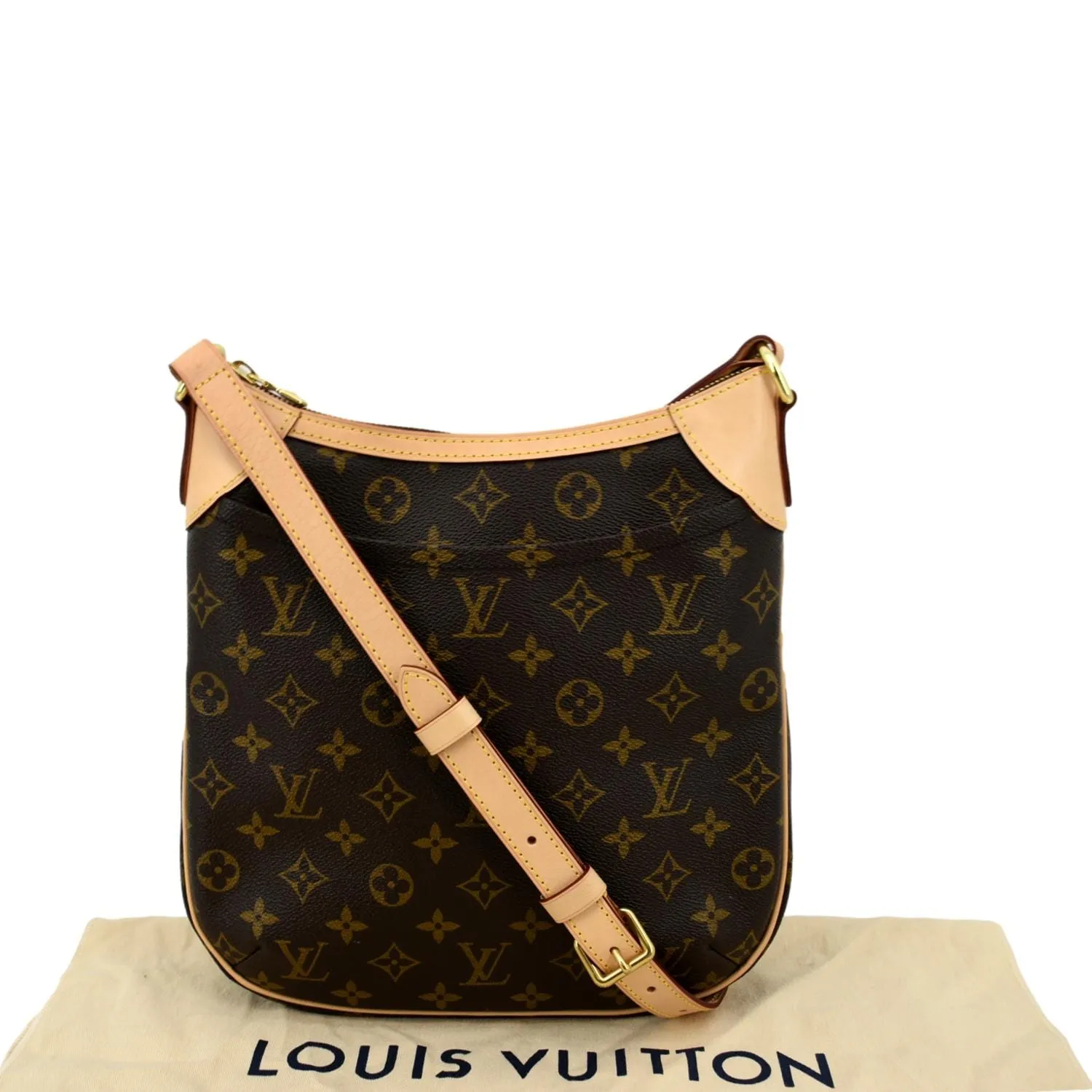 LOUIS VUITTON Odeon PM Monogram Canvas Crossbody Bag Brown