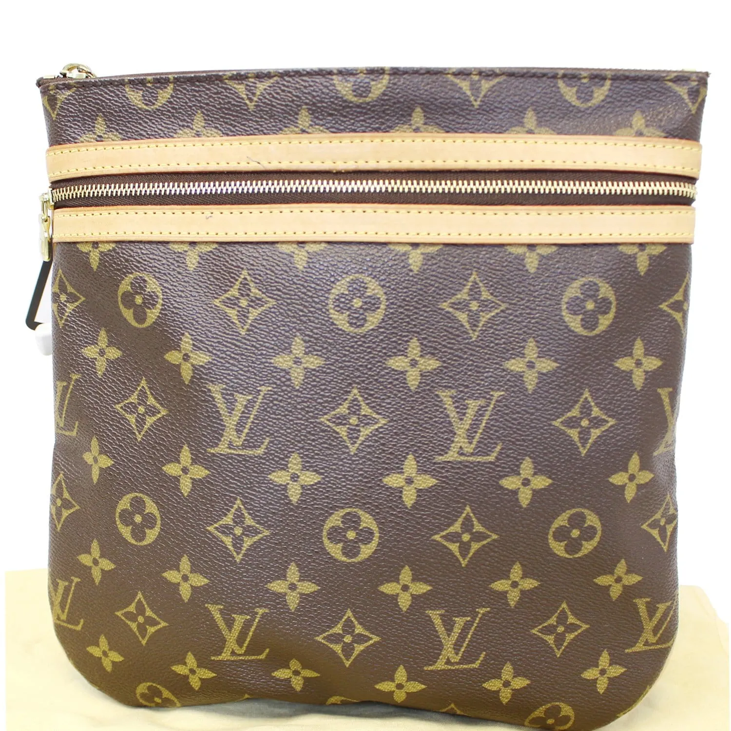 LOUIS VUITTON Pochette Bosphore Monogram Canvas Crossbody Bag
