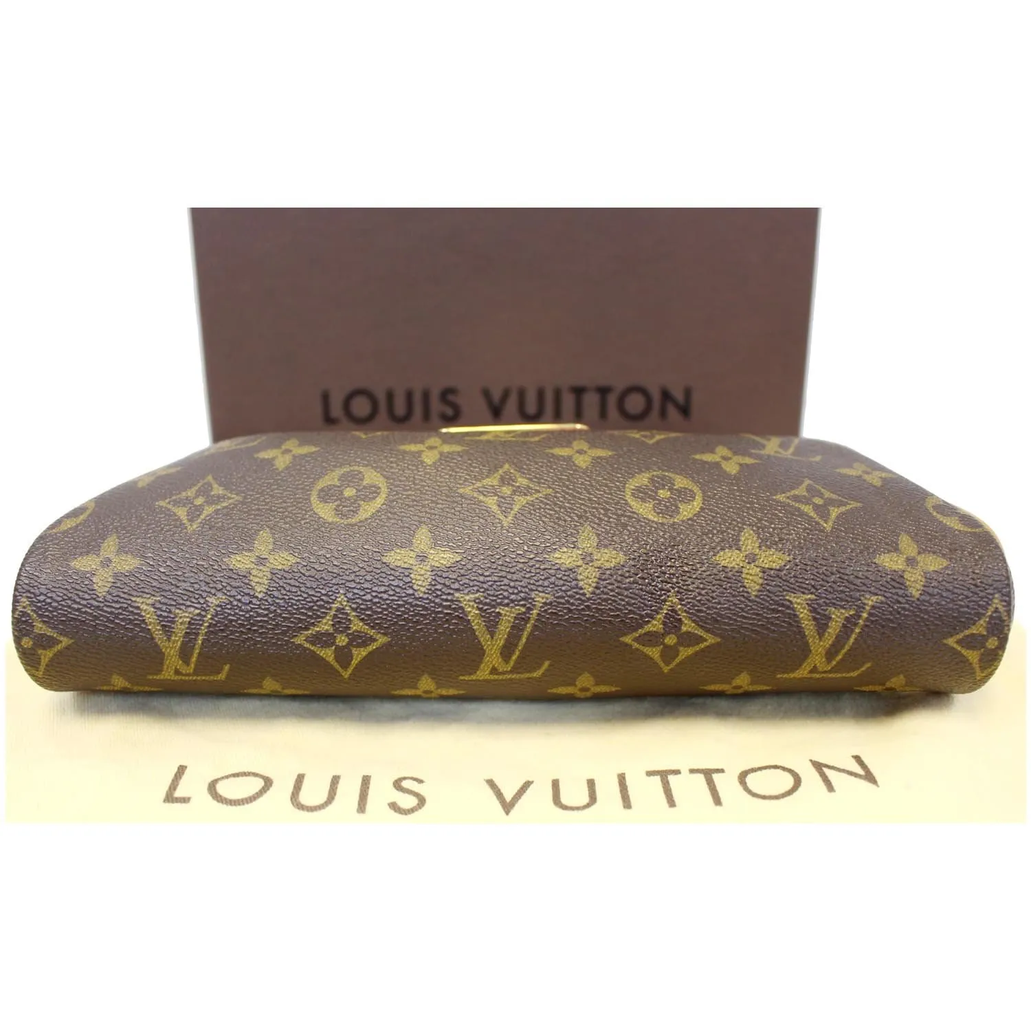 LOUIS VUITTON Pochette Eva Monogram Canvas Clutch Crossbody Bag