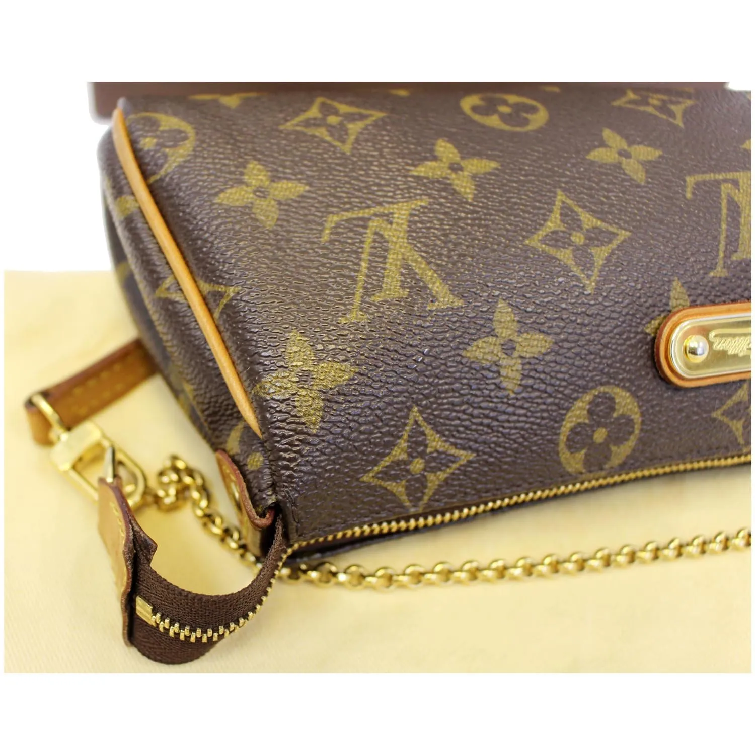 LOUIS VUITTON Pochette Eva Monogram Canvas Clutch Crossbody Bag