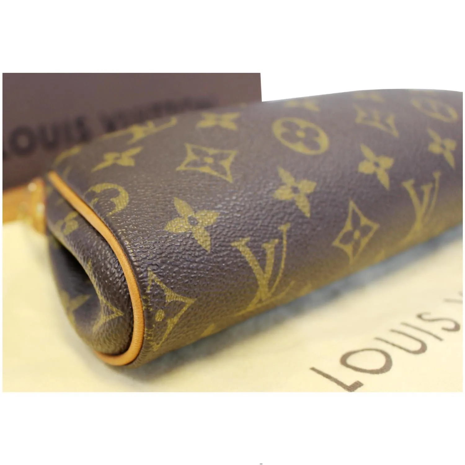 LOUIS VUITTON Pochette Eva Monogram Canvas Clutch Crossbody Bag