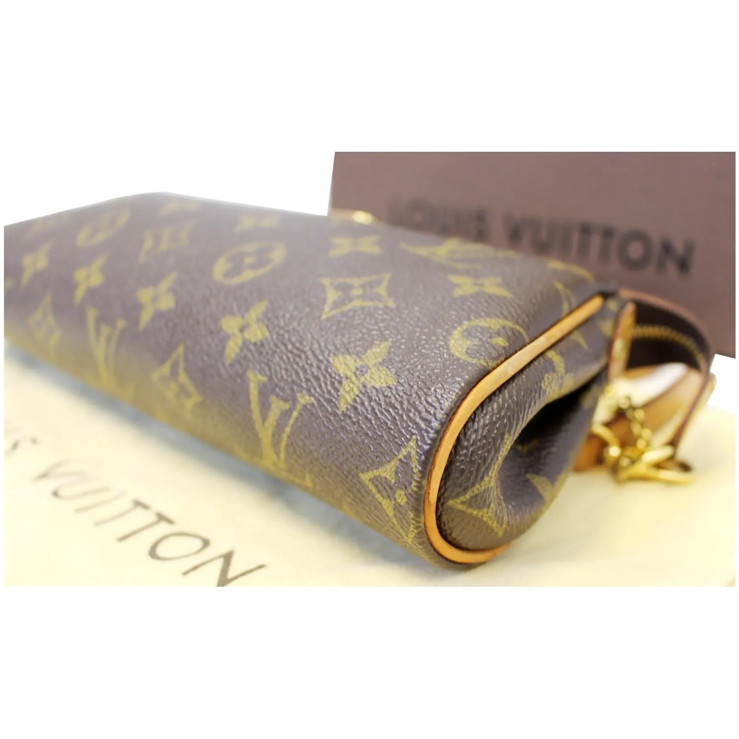 LOUIS VUITTON Pochette Eva Monogram Canvas Clutch Crossbody Bag