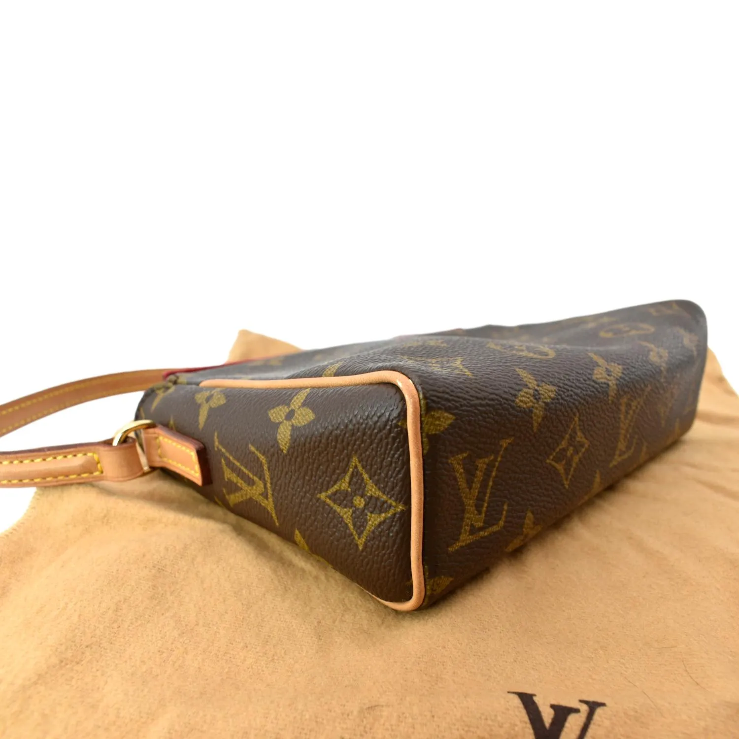 LOUIS VUITTON Recital Monogram Canvas Shoulder Bag Brown