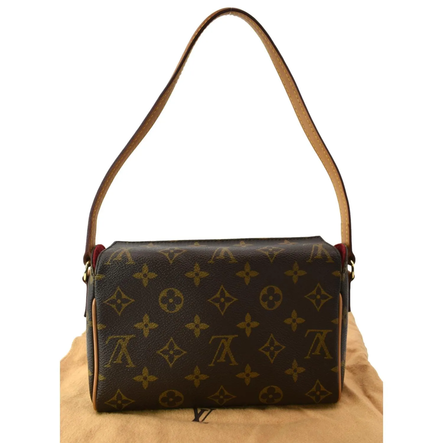 LOUIS VUITTON Recital Monogram Canvas Shoulder Bag Brown