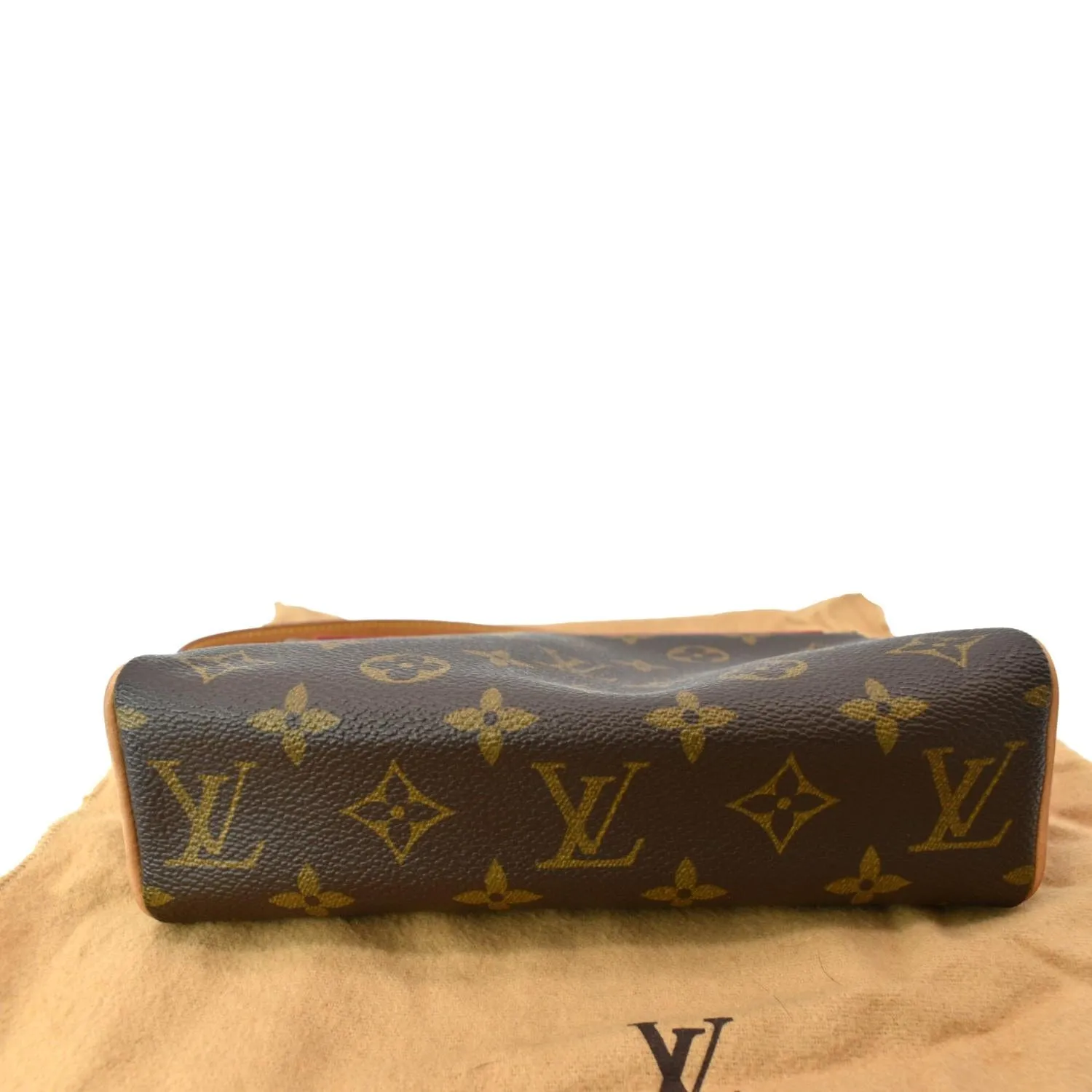 LOUIS VUITTON Recital Monogram Canvas Shoulder Bag Brown