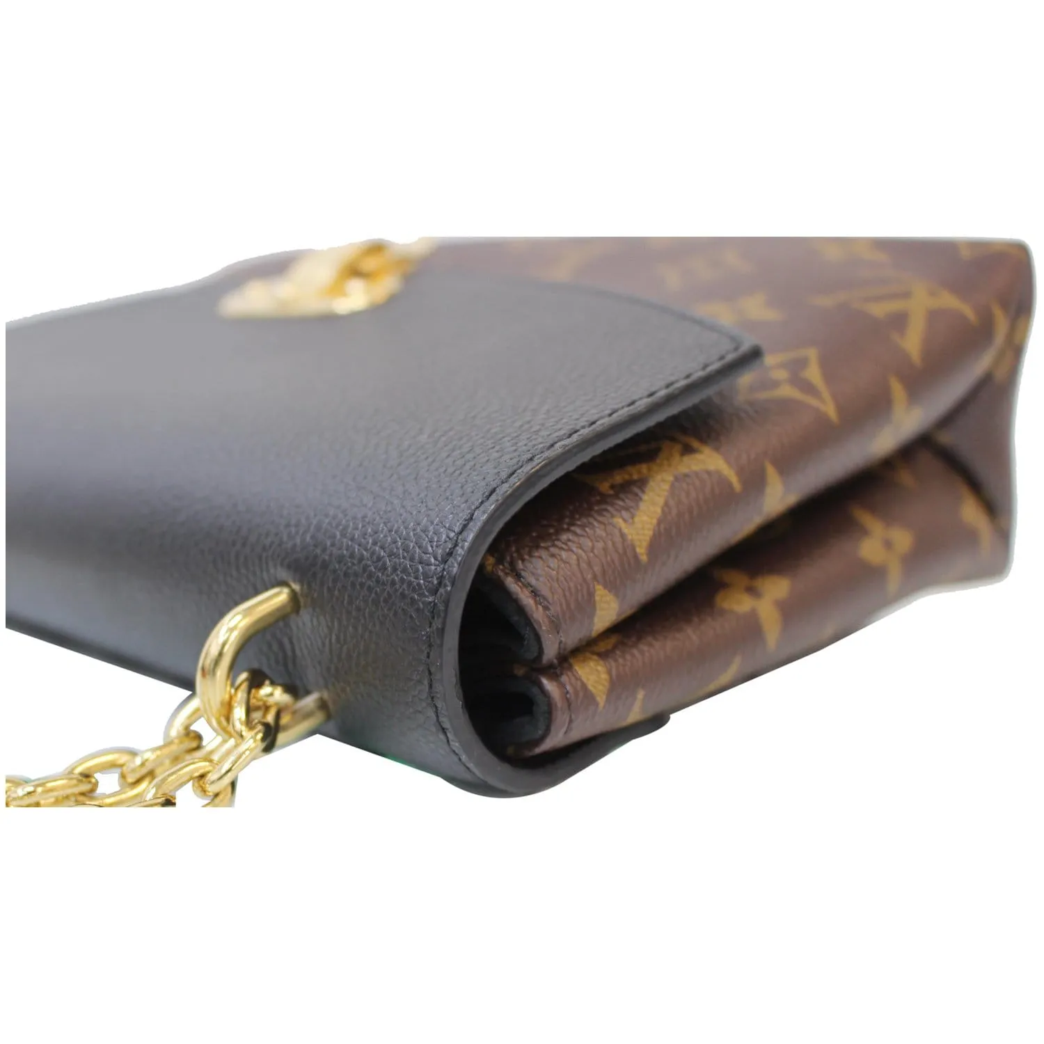 LOUIS VUITTON Saint Placide Monogram Canvas Shoulder Crossbody Bag Black
