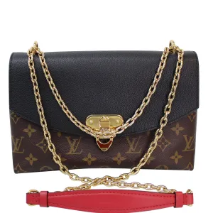 LOUIS VUITTON Saint Placide Monogram Canvas Shoulder Crossbody Bag Black
