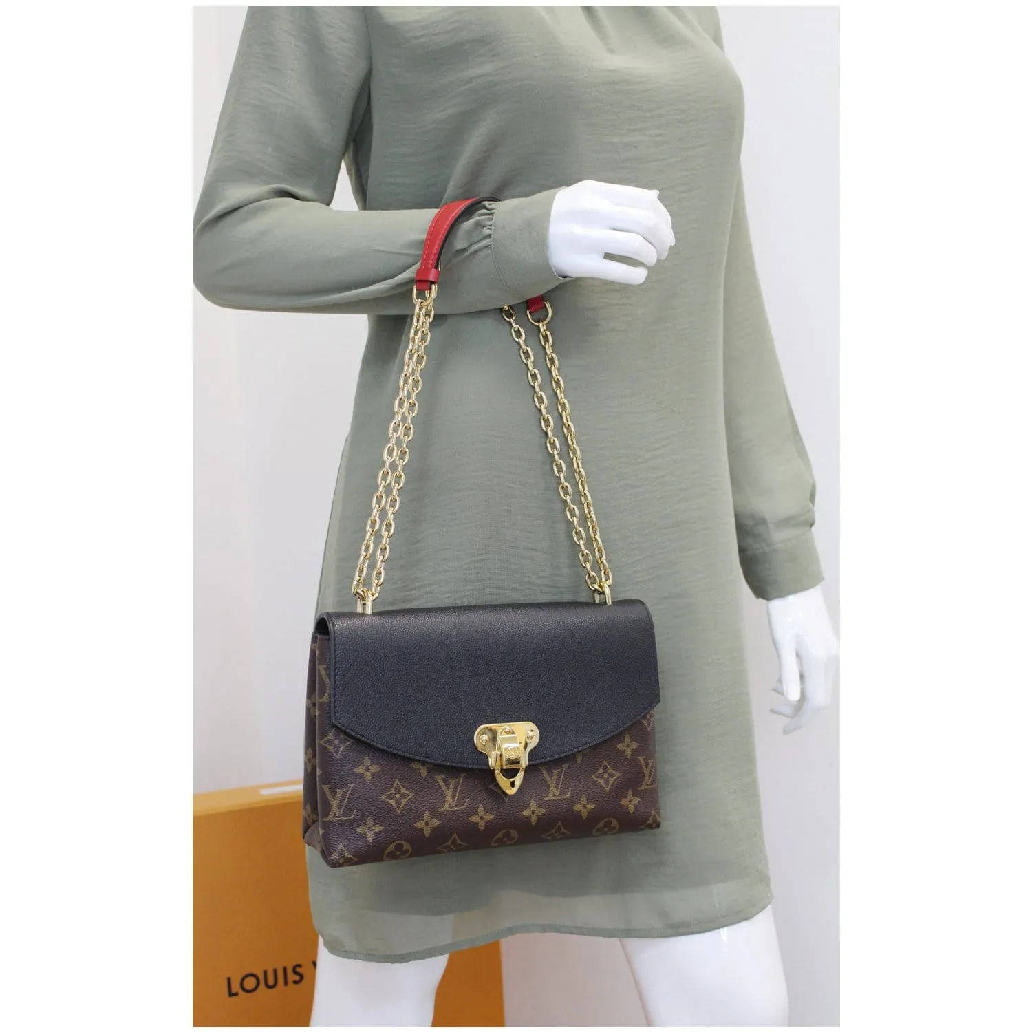 LOUIS VUITTON Saint Placide Monogram Canvas Shoulder Crossbody Bag Black