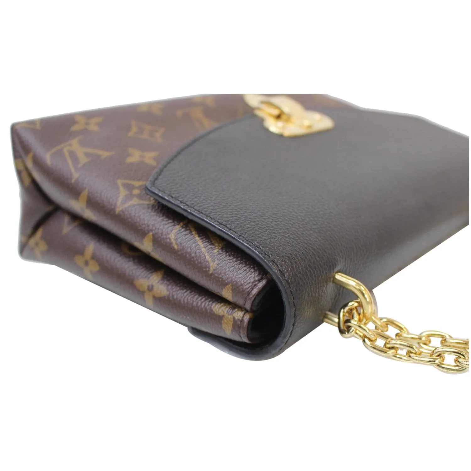LOUIS VUITTON Saint Placide Monogram Canvas Shoulder Crossbody Bag Black