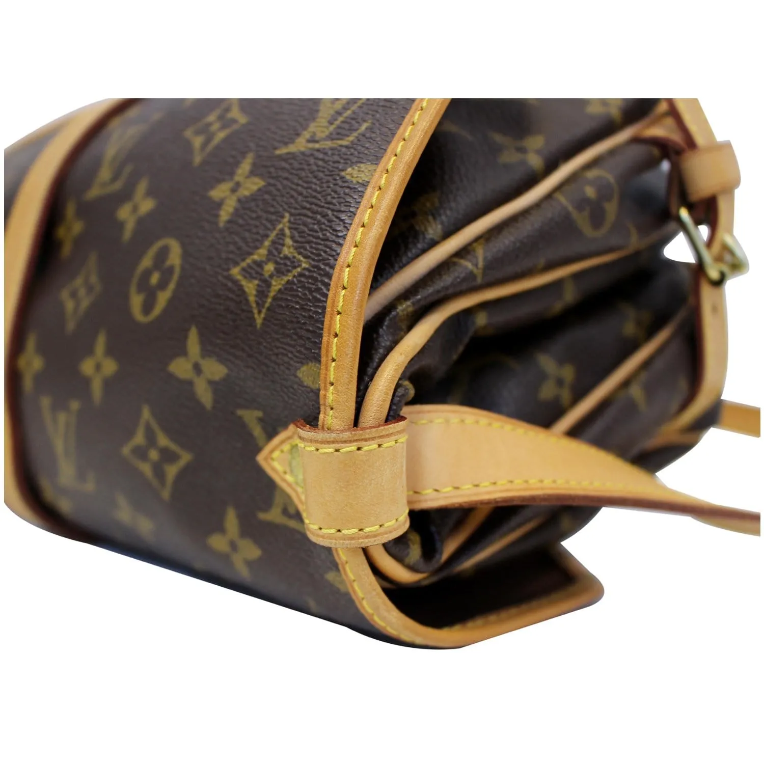LOUIS VUITTON Saumur 30 Monogram Canvas Shoulder Bag Brown