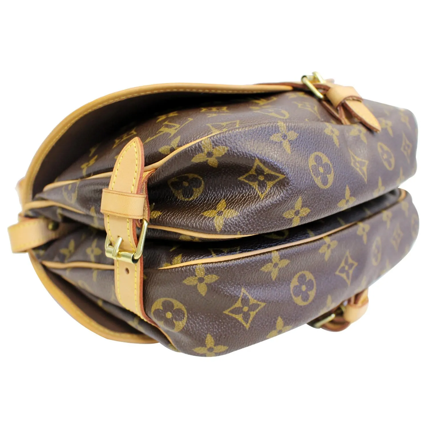 LOUIS VUITTON Saumur 30 Monogram Canvas Shoulder Bag Brown