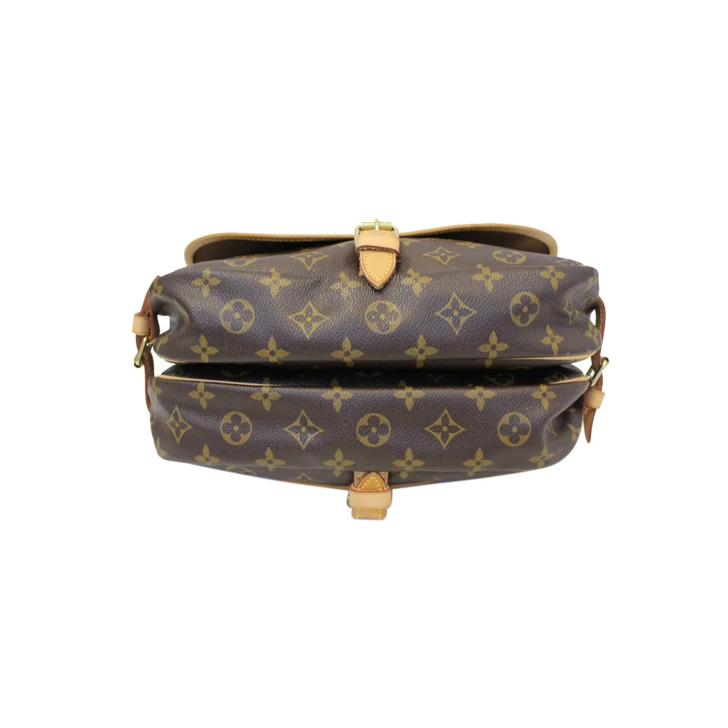 LOUIS VUITTON Saumur 30 Monogram Canvas Shoulder Bag Brown
