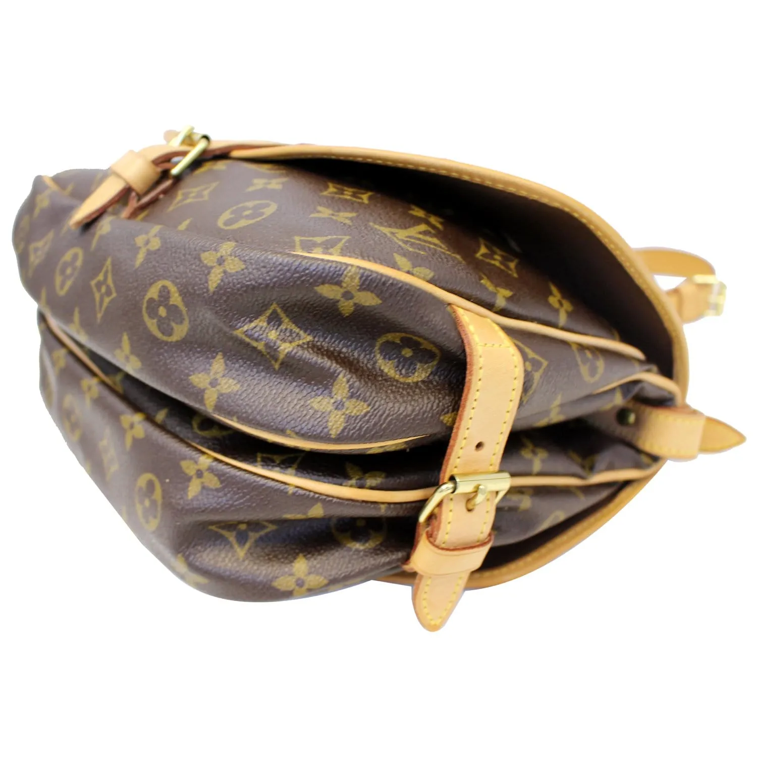 LOUIS VUITTON Saumur 30 Monogram Canvas Shoulder Bag Brown