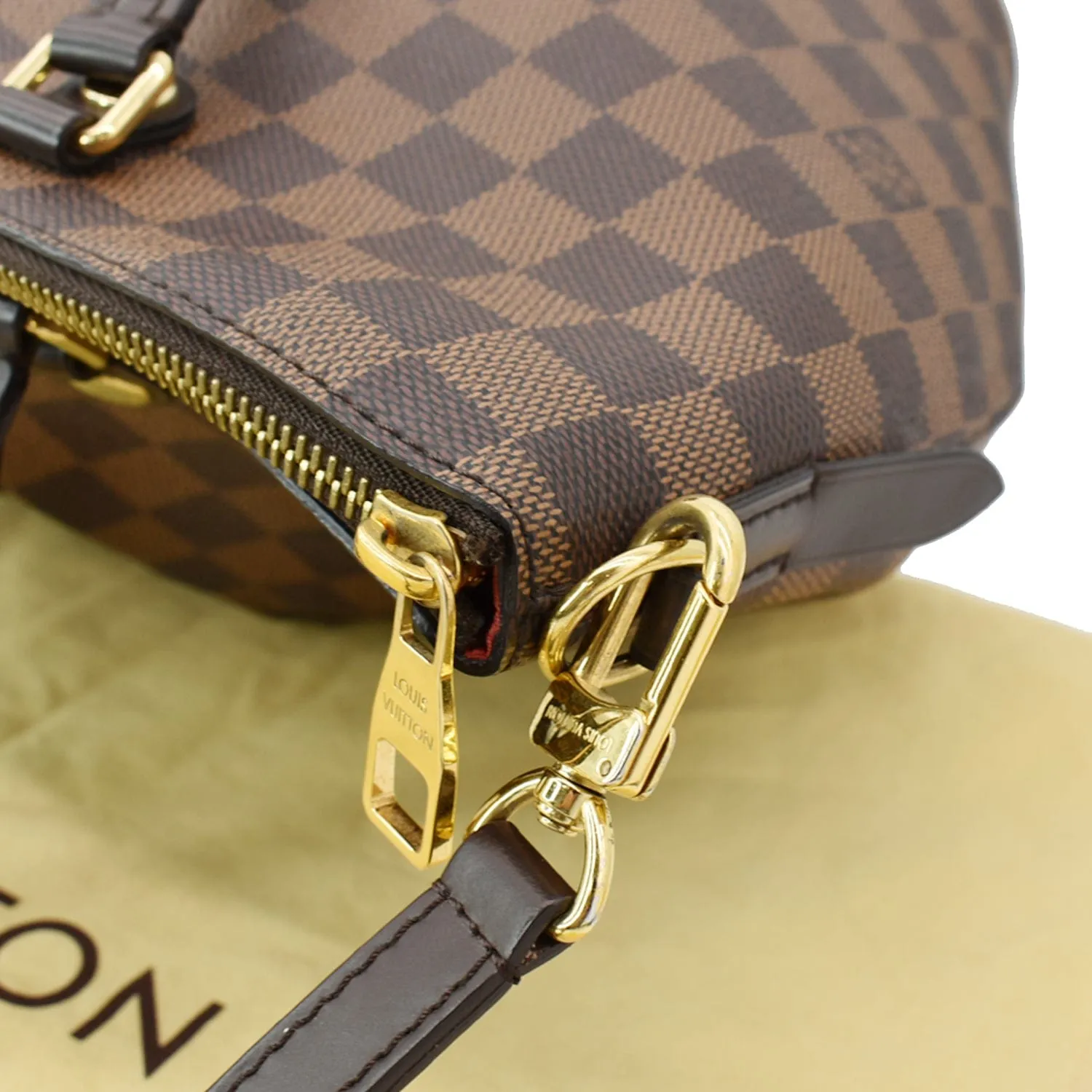 LOUIS VUITTON Siena PM Damier Ebene Shoulder Bag Brown