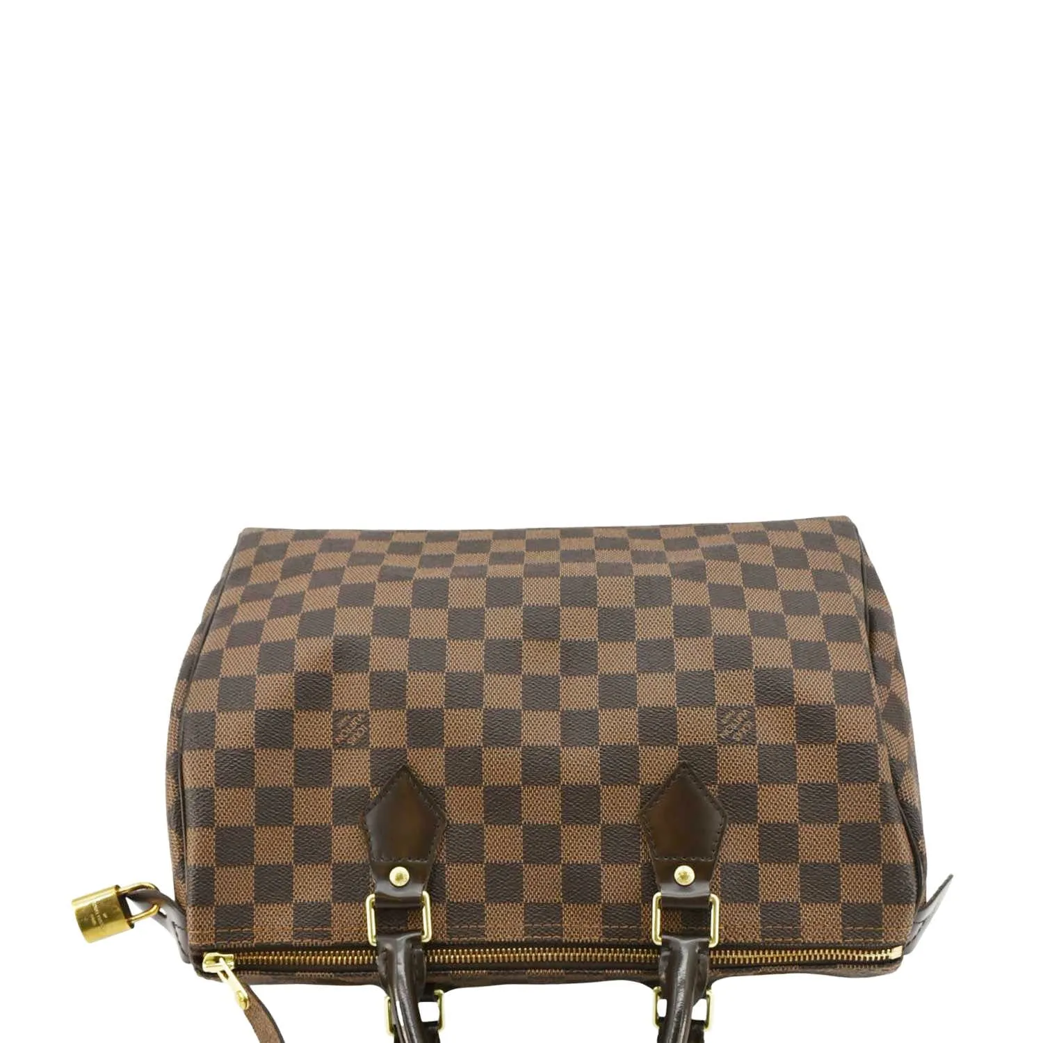 LOUIS VUITTON Speedy 30 Damier Ebene Satchel Bag Brown
