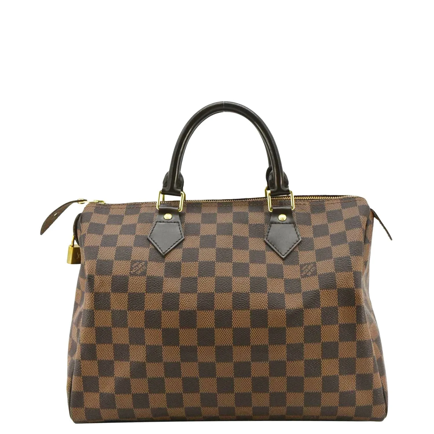 LOUIS VUITTON Speedy 30 Damier Ebene Satchel Bag Brown