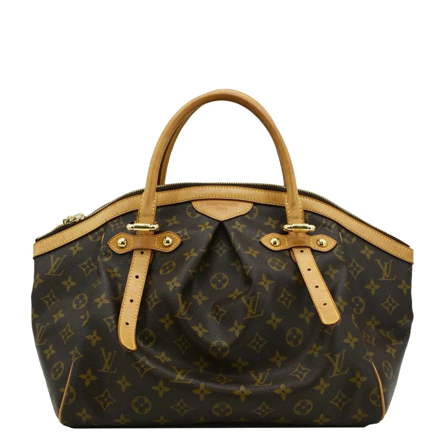 LOUIS VUITTON Tivoli GM Monogram Canvas Satchel Bag Brown