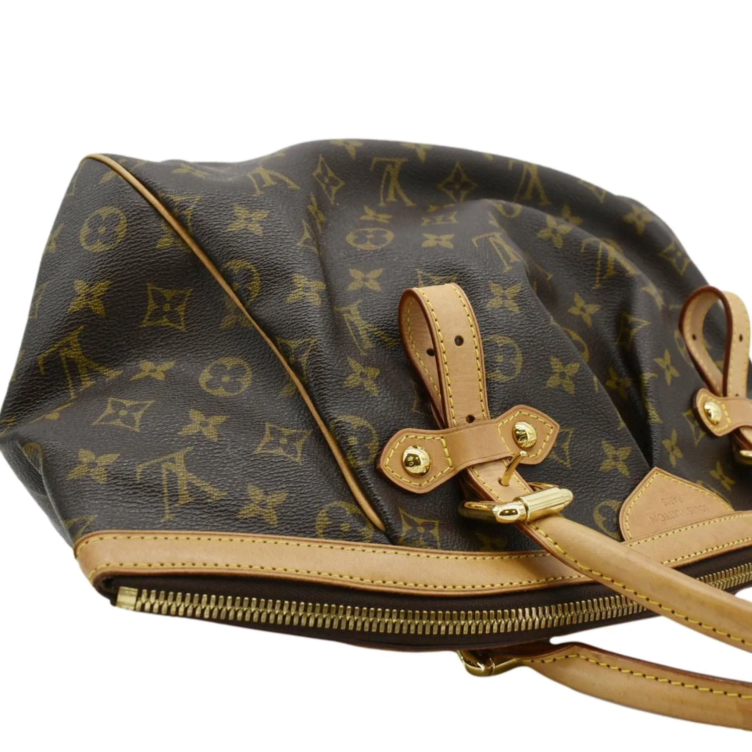 LOUIS VUITTON Tivoli GM Monogram Canvas Satchel Bag Brown