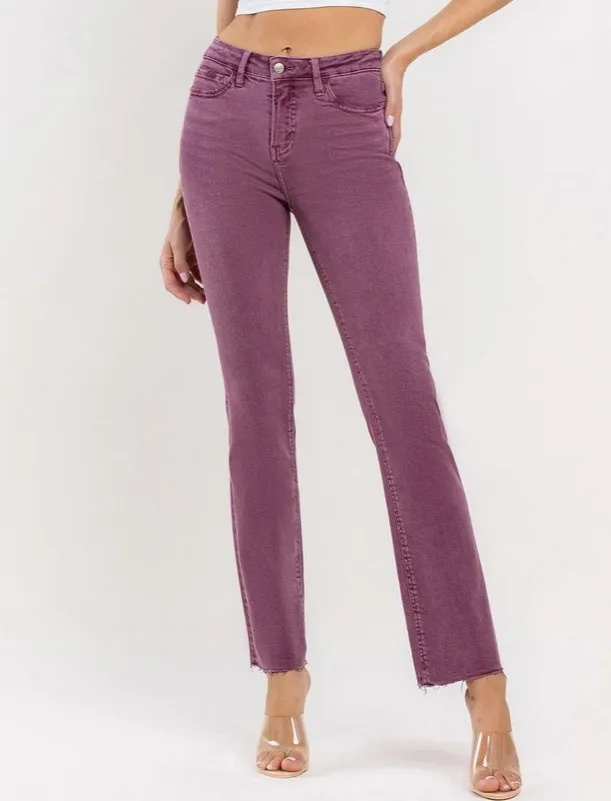Lovervet Mid Rise Bootcut Jeans- Sangria - LV1254A