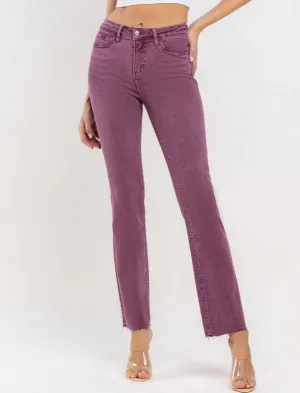 Lovervet Mid Rise Bootcut Jeans- Sangria - LV1254A