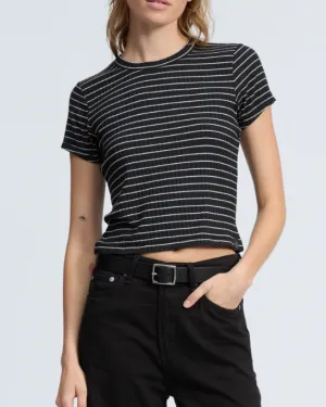 Luca Striped Ribbed-Knit Baby T-Shirt
