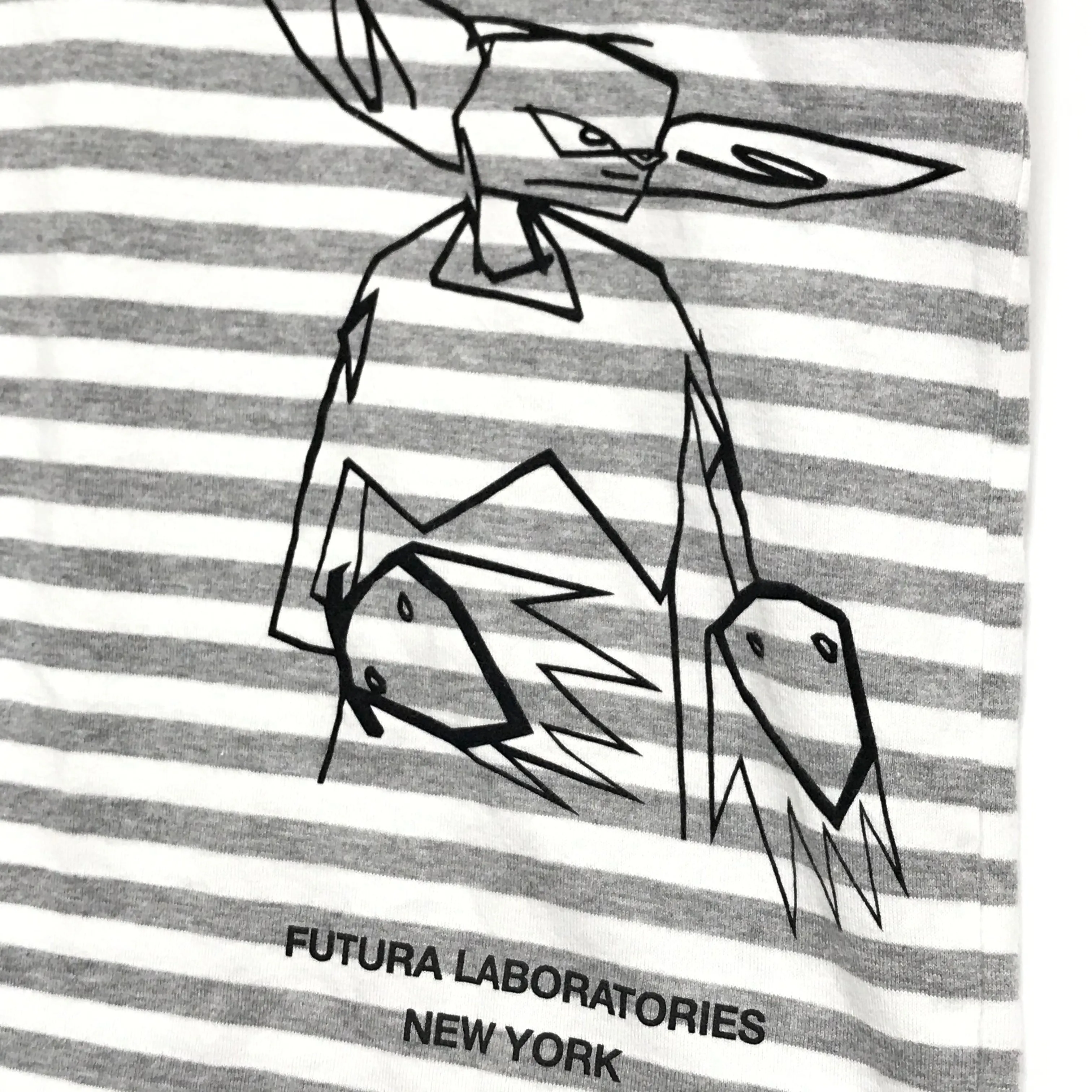 [M] Futura Laboratories Pointman Striped Polo Shirt
