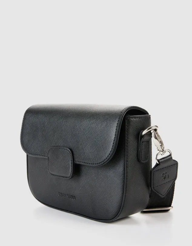 MADDISON Flap Crossbody Bag Black